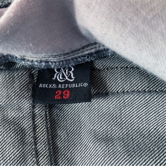 Upcycled Rock & Republic Henlee Jeans Maxi Skirt Washed Black Size 29 - Picture 11 of 16